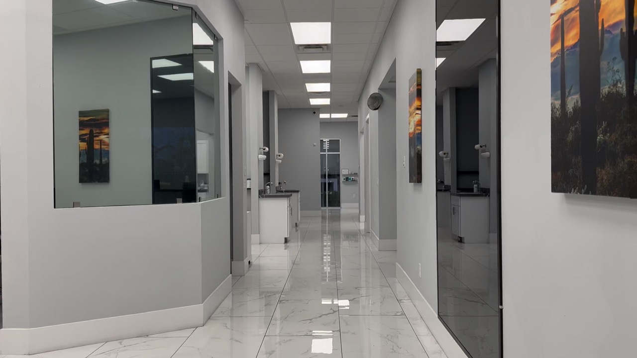 Pleasant-Smiles clinic hallway
